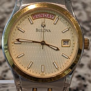 Nice Bulova Two Tones Men's Watch 98C60